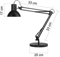 Unilux bordlampe Succes 66 med klemme og bordfod