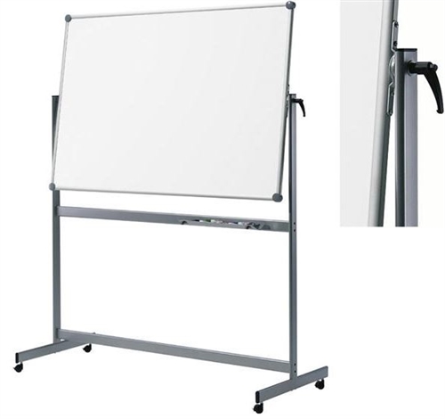 Whiteboard tavle mobile 100 x 210cm - skrive på begge sider