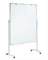 Whiteboard og opslagstavle BLÅ tekstil,  mobil 150 x 120cm  eller 120 x 150cm