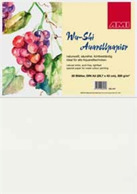 Akvarelpapir Wu-Shi A3 300 gr. 20 ark    "udsolgt"