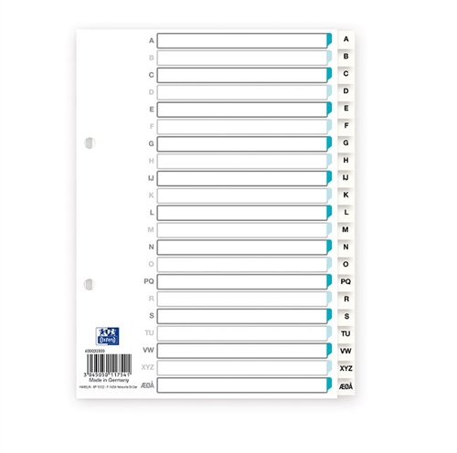 Register A5 A-Å alfabetregister Oxford Strong-Line