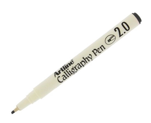 Artline Kalligrafipen 2mm vandfast pigmentblæk