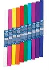 Crepe papir 50cm x 2m  hvid eller ass. farver  10 rl. pr. pk.