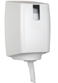 Dispenser White Classic Midi 23x24x38cm hvid plast til håndklæderulle centertræk