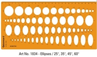 Elipseskabelon 25gr, 35gr. 45gr. 60gr.