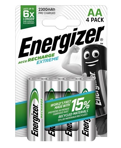 Energizer Rech Extreme AA 4 stk genopladelige batterier