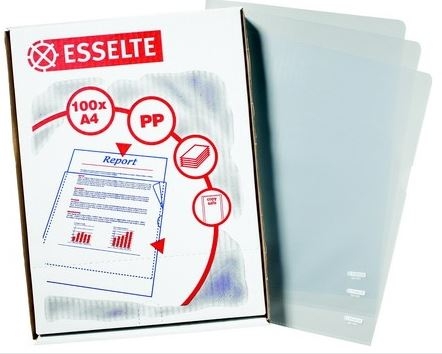 Plastomslag A4 0,115mm Premium Esselte, charteque refleksfri med præg