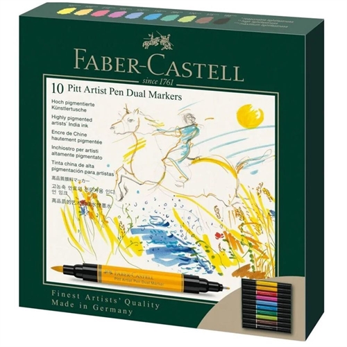 Faber-Castell  Pitt Artist Dual marker box med 10 penne