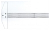 Hovedlineal 70cm  Traditionel T-formet hovedlineal ​​​​​​​med en stabil vinkel på 90 grader  Fremstillet af gennemsigtigt akryl 