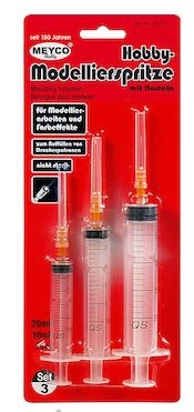 Kanyler / sprøjter 3stk 5ml, 10ml, 20ml