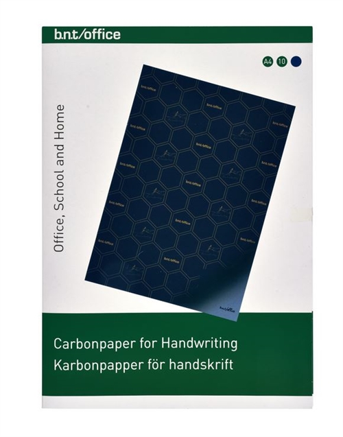 Karbonpapir kalker papir  A4, 10 ark pr. pk.,  farve blå 