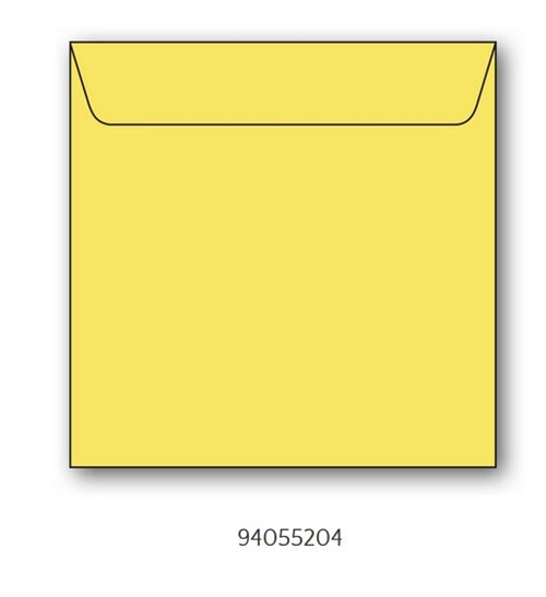 konvolut papperix kvadratisk 16,5x16,5cm gul