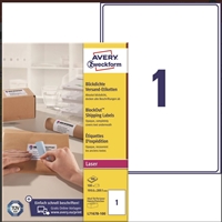 Avery QuickPEEL and Block Out laseretiketter A4, 100ark pr. pakke.