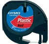 Dymo Letratag plasttape 12mm x 4m, farve hvid, klar, gul, rød, grøn eller blå