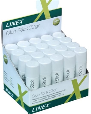 Linex  limstift 22gr. 20 stk. pr. æske