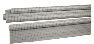 Mønsterpapir 80cm x 15m - Sypapir med fortrykte tern 1x1 cm og 2x2 cm