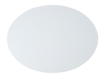 Malekarton - plade oval 20 x 25cm, 3mm karton med bomuldsstof uden ramme