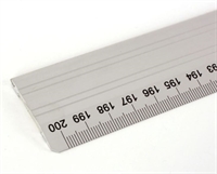 Metallineal 200 cm med skærekant