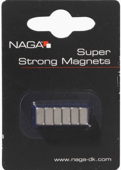 Naga magnet til glastavle. 6 pr. pakke