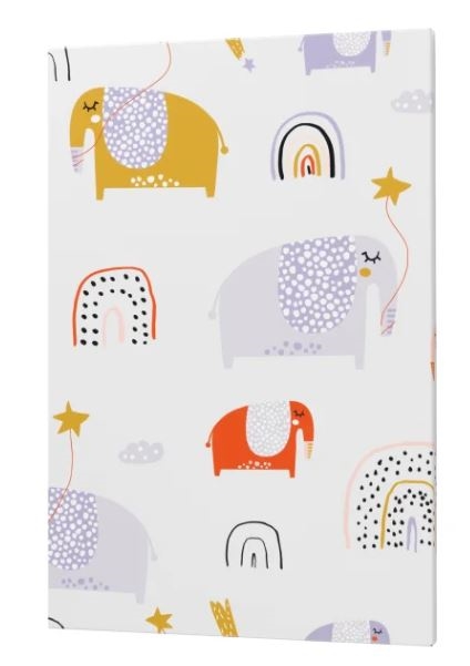  Naga magnetisk børnetavle ståltavle 40 x 60 cm  motiv: elefant