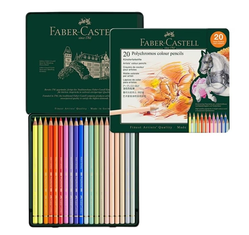 Faber-Castell 20 stk Polychromos NYE FARVER