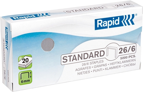 hæfteklamme Rapid 26/6 1000/pk.