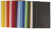 Silkepapir 50x70cm 300 ark. 14 forskellige farver med 10 ark af hver farve.