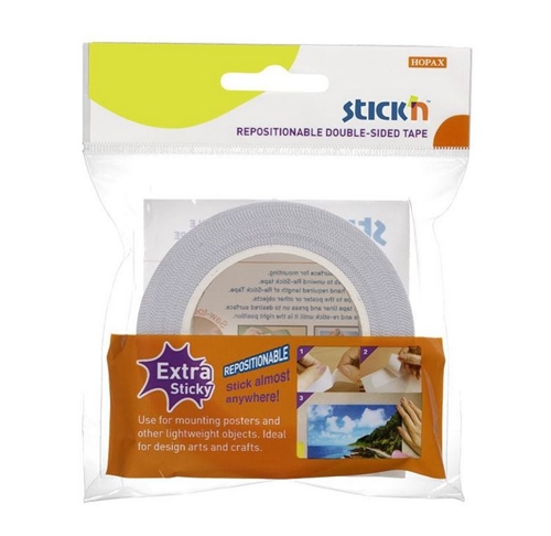  Stick\'n Dobbeltklæbende Tape flytbar 12mm x 12m