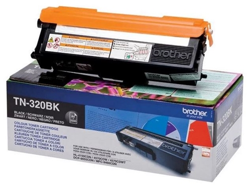 Brother Toner TN-320BK / TN320BK - sort