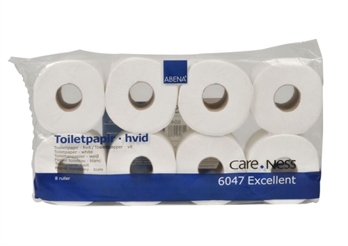 Toiletpapir Care-Ness 3-lags  hvid 34m/rl. 72 rl. pr. sæk