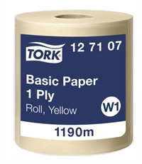 TORK aftørringspapir universal 310 nr. 127107  gul W1  1-lags 33cm x 1190m
