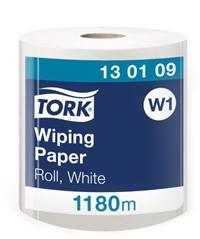 TORK aftørringspapir 130109 advanced 415 W1 1-lags hvid 1180m bredde 38cm