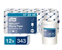 TORK Reflex aftørringspapir 473246,  Standard hvid