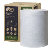 TORK aftørringspapir/klude Premium 510  nr. 510237 Blå rulle W1/W2/W3