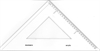 Isomars trekant Acryl  45gr. 30cm med lige kant