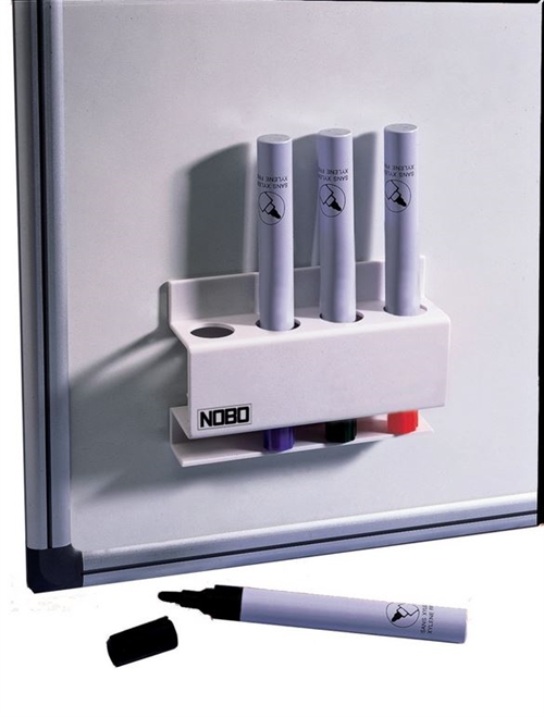 Whiteboardholder magnetisk, Nobo, til 4 penne